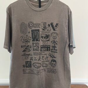 Vans Brown Graphic Tee for Men